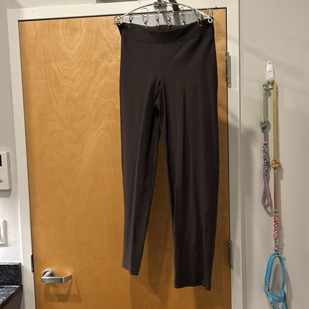 Eileen Fisher crepe brown straight pant
